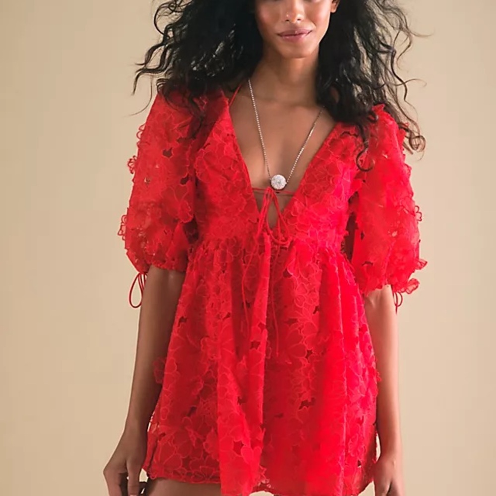 For Love & Lemons Red Mini Dress